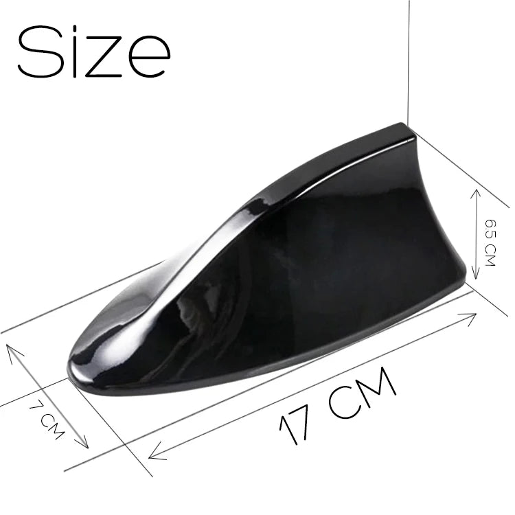 Carbon Fiber Look Car Roof Top Mount Shark Fin Aerial Antenna Toppers Auto Radio AM FM Antenna Signal Amplifier Aerial Universal