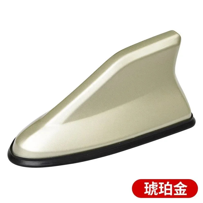 Universal Carbon Fiber Look Car Roof Top Mount Shark Fin Aerial Antenna Toppers Auto Radio AM FM Antenna Signal Amplifier