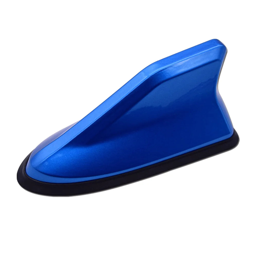 Carbon Fiber Look Car Roof Top Mount Shark Fin Aerial Antenna Toppers Auto Radio AM FM Antenna Signal Amplifier Aerial Universal