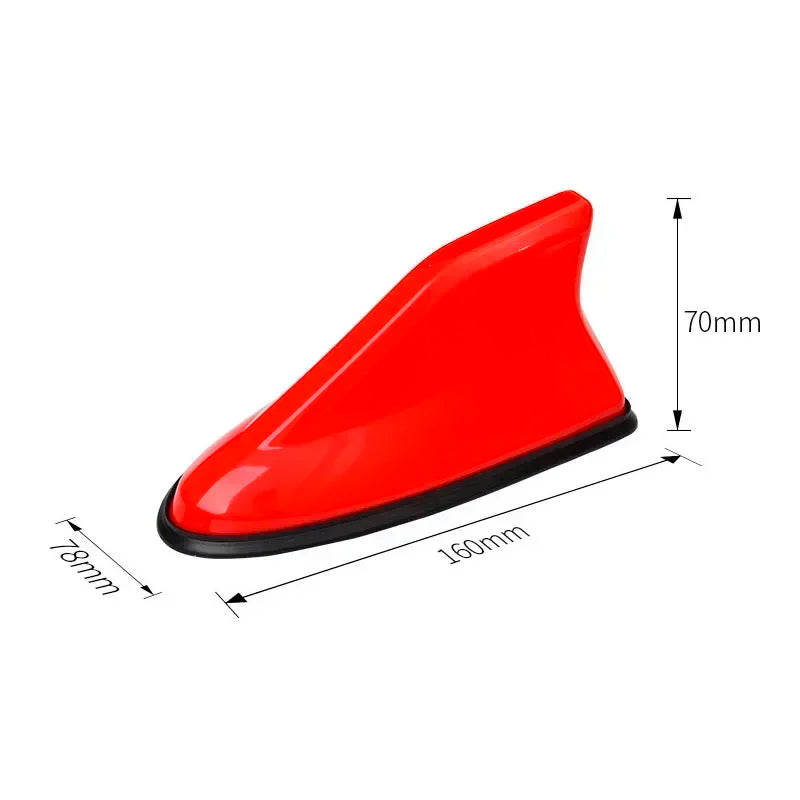 Universal Carbon Fiber Look Car Roof Top Mount Shark Fin Aerial Antenna Toppers Auto Radio AM FM Antenna Signal Amplifier