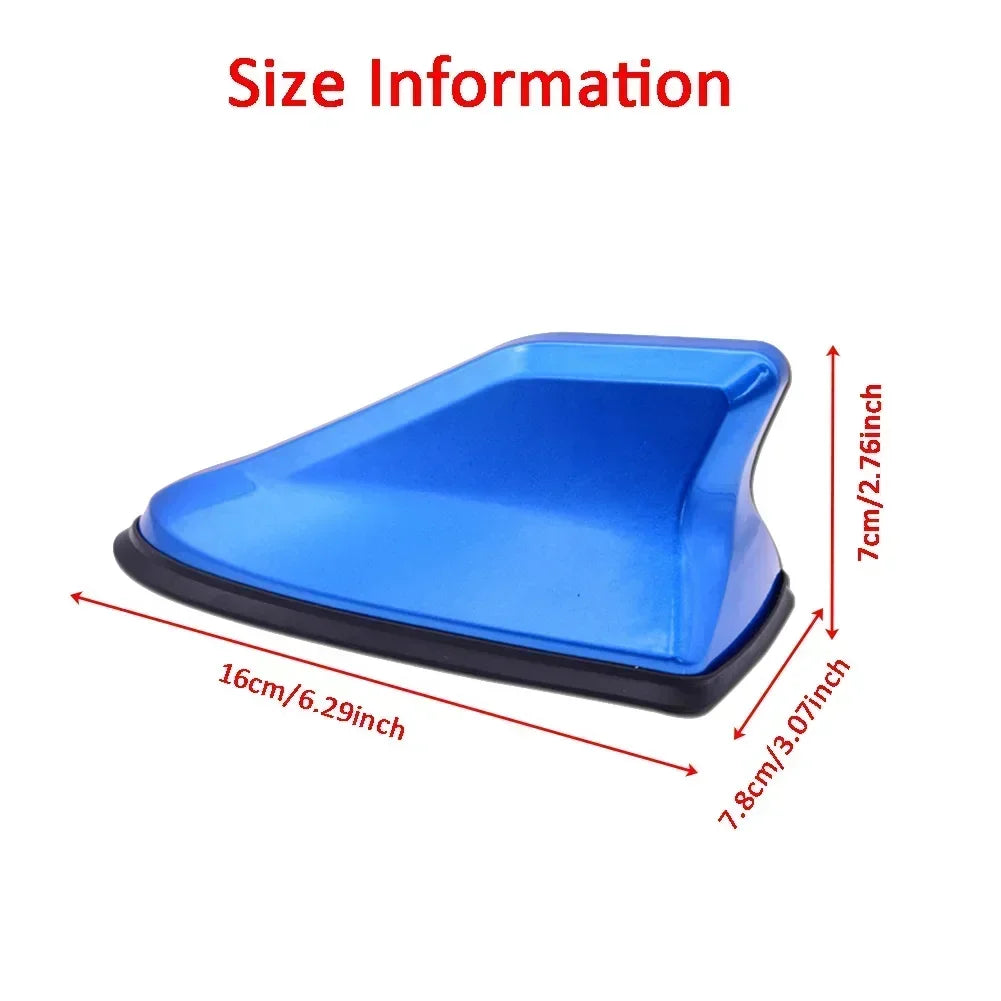 Carbon Fiber Look Car Roof Top Mount Shark Fin Aerial Antenna Toppers Auto Radio AM FM Antenna Signal Amplifier Aerial Universal