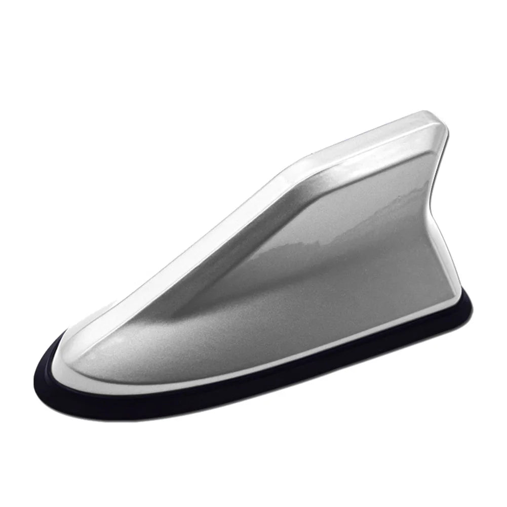 Carbon Fiber Look Car Roof Top Mount Shark Fin Aerial Antenna Toppers Auto Radio AM FM Antenna Signal Amplifier Aerial Universal